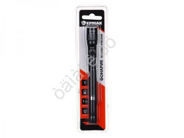 Фонарь Ермак,телескопический с магнитом, 1 LED 15*2см 1реж. 3xLR44