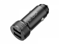 Зарядное устройство в прикуриватель 2USB2.0, черный HOCO Z49 (13шт в уп) Hoco