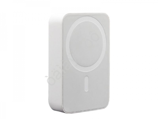 Портативное беспроводное зарядное устройство Power Bank (аккумуляторная батарея) 10000 mAh, MagSafe, белое REXANT