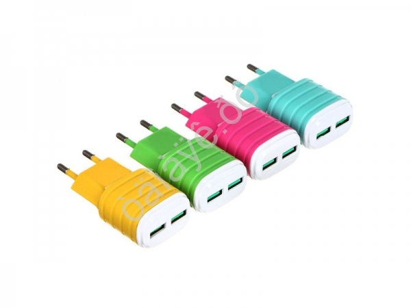СЗУ 2USB, 220В, 2А, пластик, FORZA  /1/10/20/200