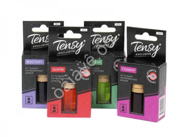 Освежитель воздуха "Tensy" "эксклюзив (НЕЖНОСТЬ) Бутылочка с дер..6мл.,15ш./бл /1/15