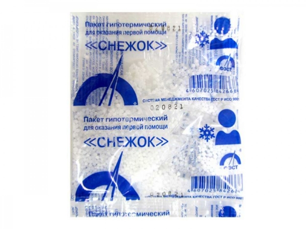 Пакет гипотермический для оказания первой помощи "Снежок" №1 ФЭСТ /1/50