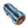 АЗУ в прикуриватель 1USB3.0 Quick Charger+1PD Type-C(20W), синий HOCO Z46A Hoco