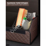 Органайзер в багажник из эко-кожи, цвет коричневый с коричневой строчкой ромб (размеры 70*30*30см) Органайзер в багажник из эко-кожи, цвет коричневый с коричневой строчкой ромб (размеры 70*30*30см)