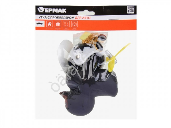 Игрушка на панель утка с пропеллером, черный, ЕРМАК