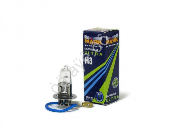 Лампа МАЯК H3 12V 55W Pk22,5s  "УЛЬТРА"/10
