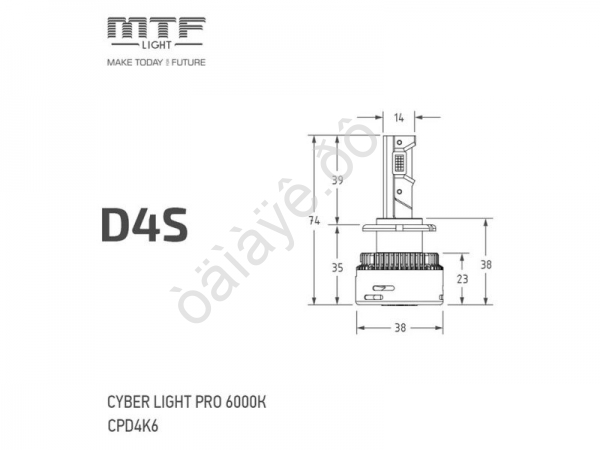 Светодиодные лампы MTF CYBER LIGHT PRO, D4S, 42V, 35W, 4250Lm, 6000K