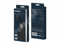 Портативное зарядное устройство Power Bank (аккумуляторная батарея) 10000 mAh, черное REXANT