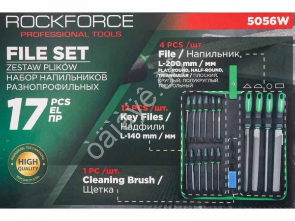 Набор напильников разнопрофильных, 17шт Rockforce (5056W)