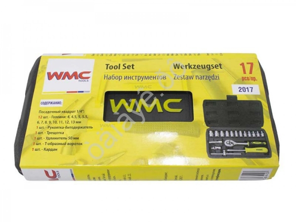 Набор инструментов 17пр. 1/4'(6гр.) (4-13мм) WMC TOOLS