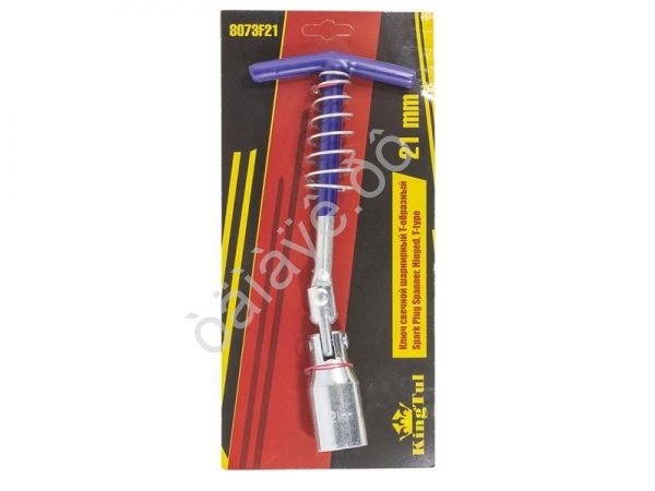 Ключ свечной шарнирный T-образный 21мм, на блистере KINGTUL Ключ свечной шарнирный T-образный 21мм, на блистере KINGTUL