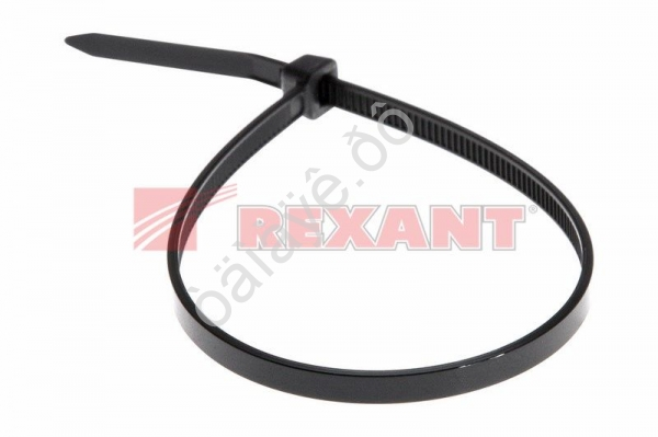 Хомут пластиковый 2.5х200 REXANT , черный 1уп./100шт /1/10/200 Хомут пластиковый 2.5х200 REXANT , черный 1уп./100шт /1/10/200