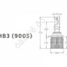 Светодиодные лампы MTF Light, серия DYNAMIC VISION LED, HB3(9005), 28W, 2500lm, 5500K, кулер