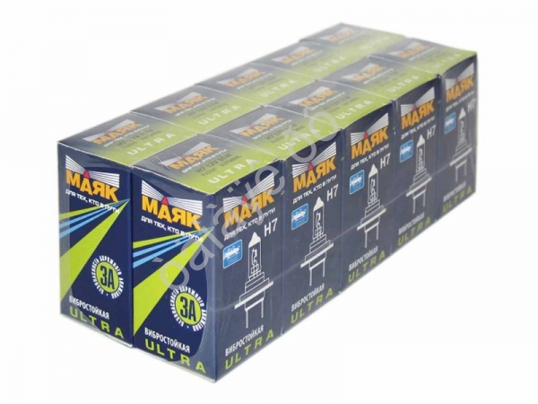 Лампа МАЯК H7 12V 55 Px26d  ULTRA/10/400