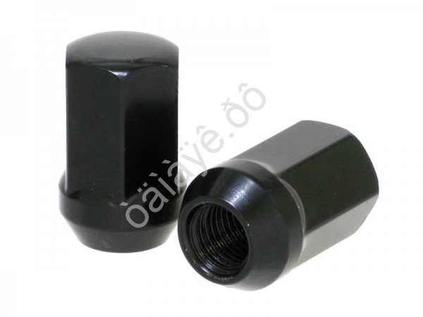 Гайка М12*1,50*35, конус, ключ 19, хром, черный/20/360_