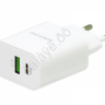 СЗУ 220В, 1USB 3.0 Quick Charger + 1PD Type-C(20W), белый BOROFONE BA55A (35 шт в уп) Borofone