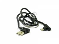 Дата-кабель универ.  MicroUSB 1Ам под кожу угловой
