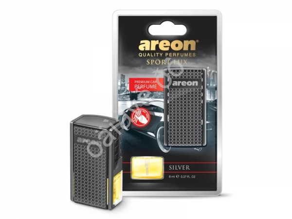 Освежитель воздуха "Аreon CAR BOX BLACK STYLE" на дефлектор, Silver/Серебро /1/12
