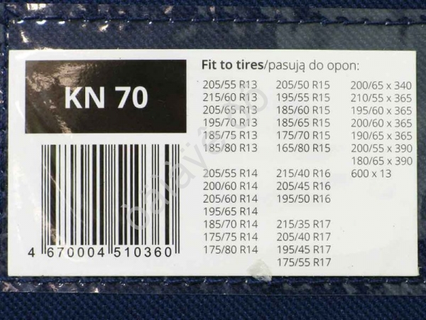 Цепи противоскольжения на колеса КN 70 МАЯКАВТО™ в сумке 1/5_
