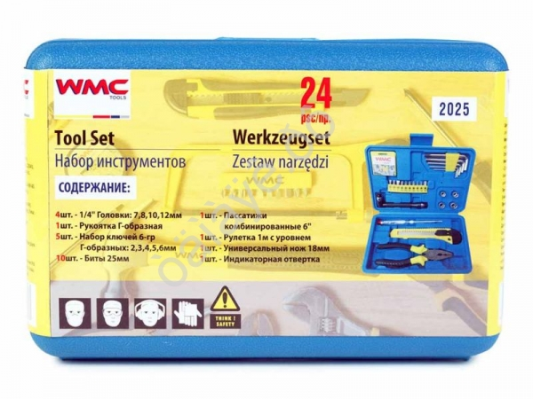 Набор инструментов 24пр.(6гр)(7,8,10,12мм), в кейсе WMC TOOLS