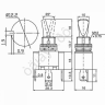 Тумблер 12V 30А (3c) ON-OFF однополюсный с синей LED подсветкой (ASW-07D-2) REXANT