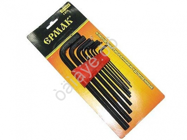 Набор ключей-шестигран. 2,0-12мм, 9шт. (012) удлин /1/36