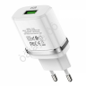 СЗУ 220В,  1USB 3.0 Quick Charger, белый HOCO C12Q (10шт в уп) Hoco