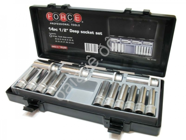 F4143 Набор торц.головок 1/2" 6гран. 10-32мм. L=77мм /1/6