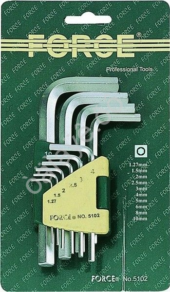 F5102 Набор ключей-шестигран. 10пред  /1/25/50