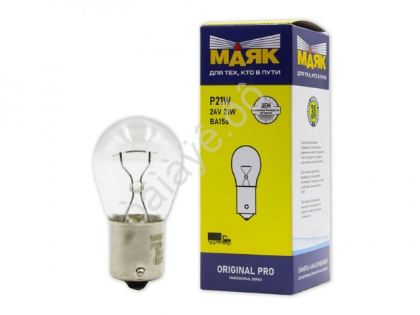 Лампа МАЯК ORIGINAL PRO А 24V 21- 3W/10 Лампа МАЯК ORIGINAL PRO А 24V 21- 3W/10