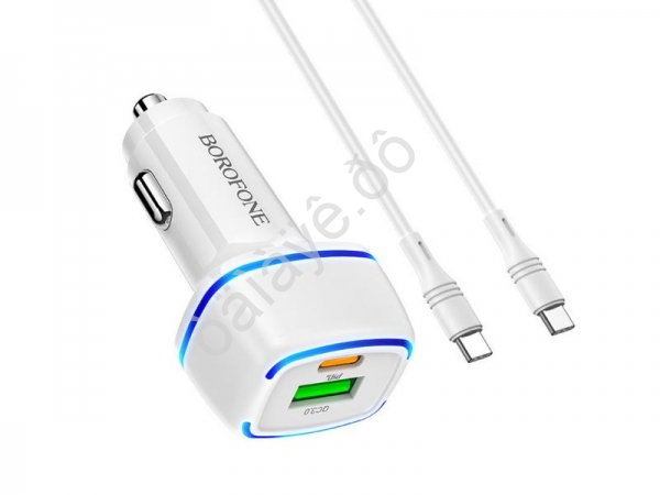 АЗУ в прикуриватель 1USB 1 Type CX, QC, 20Вт/3А, Borofone BZ14A