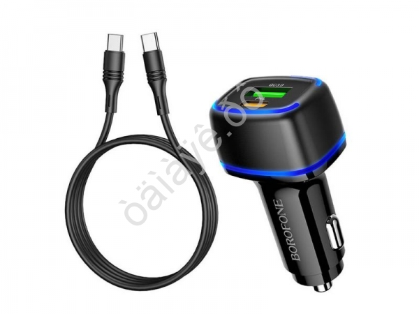 АЗУ в прикуриватель 1USB 1 Type CX, QC, 20Вт/3А, Borofone BZ14A