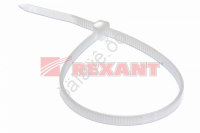 Хомут пластиковый 4.8х400 REXANT белый 1уп./100шт /1/10/50