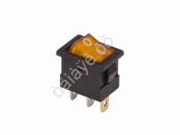 Переключатель 12V 15А (3с) ON-OFF желтый  с подсветкой  Mini  (RWB-206-1, SC-768)  REXANT
