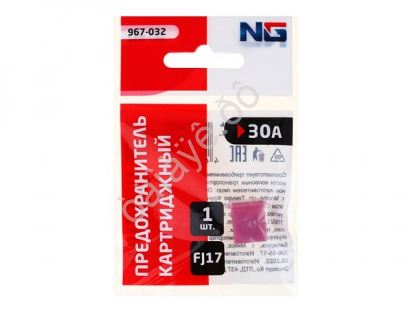 Предохранитель картриджный 1шт., 30A, FJ17 NG 1/25