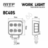 Прожектор светодиодный MTF LIGHT серия MAXIMUM BLACK 12-36V, 40W, 4000lm, ECE R10, квадратный, шт.