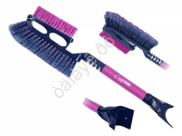 Щетка  для снега со скребком с двойной щетиной (мягкая для снега, жесткая для льда) (54,5 см) CU-67 /1/12