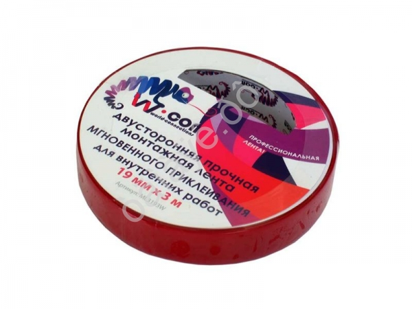 Скотч двухсторонний 19ммх3м W-CON прозрачный /1/10 Скотч двухсторонний 19ммх3м W-CON прозрачный /1/10