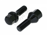 Болт М12*1,50*28, конус, ключ 17, черный хром /20