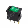 Переключатель 12V 15А (3с) ON-OFF зеленый  с подсветкой  Mini  (RWB-206-1, SC-768)  REXANT