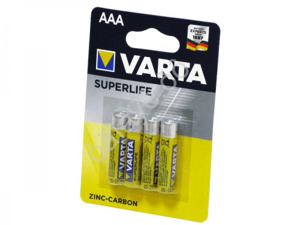 Батарейки  VARTA  ААА R03 Superlife   1,5V  4/48