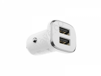 АЗУ в прикуриватель  2хUSB (2,4А), Borofone, белый BZ12