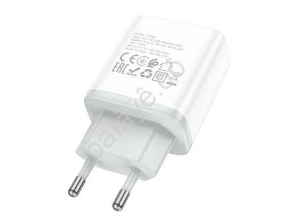 СЗУ 220В,  1хType-C (20W), белый HOCO C104A (13шт в уп) Hoco