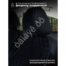 Чехлы на сиденья велюр с закрыт. боками эконом цвет черный/синий Чехлы на сиденья велюр с закрыт. боками эконом цвет черный/синий