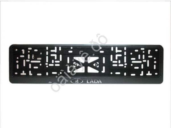 Рамка под номер с защёлкой серебро LADA /1/30