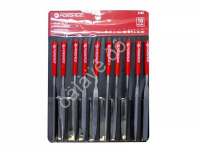 Набор надфилей разнопрофильных 10пр.(L-180мм,Ø5мм),в блистере Forsage