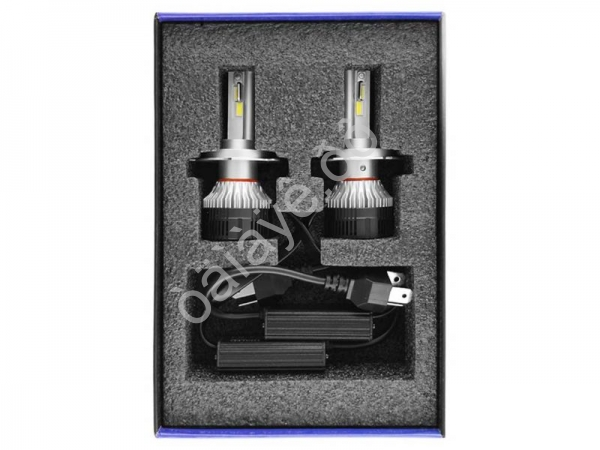 Светодиодные лампы MTF Light, серия MaxBeam, H4, 12V, 55W, 5000lm, 6000K, кулер, комплект.
