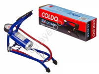 Насос ножной, манометр, 55*120мм, синий,  /1/15