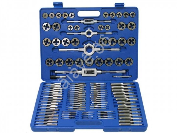 Набор метчиков и плашек метрический 110пр.(подшипниковая сталь) МАЯКАВТО™ /1/3_