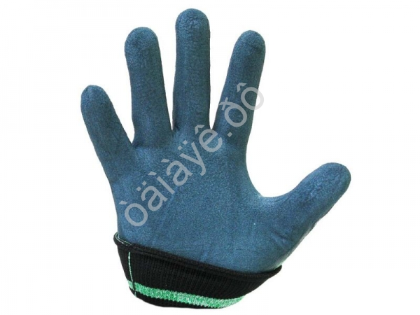 Перчатки прорезиненные с текстурой (зеленые)  /12